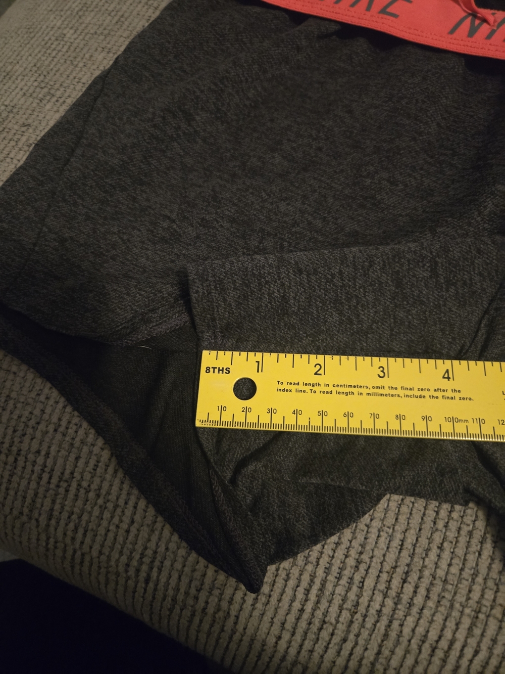 Nike Women's Dark Gray Shorts with Pink Waistband - Picture 6 of 10